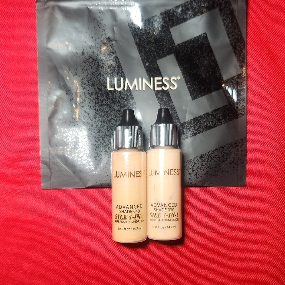 2 Luminess 4 In 1 Silk Advanced Airbrush Foundation Shades 030 & 040 0.50